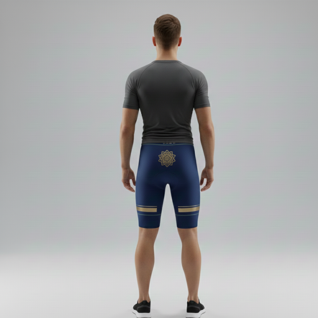 Zylará Core Cycling Shorts back profile view with a man standing backwards